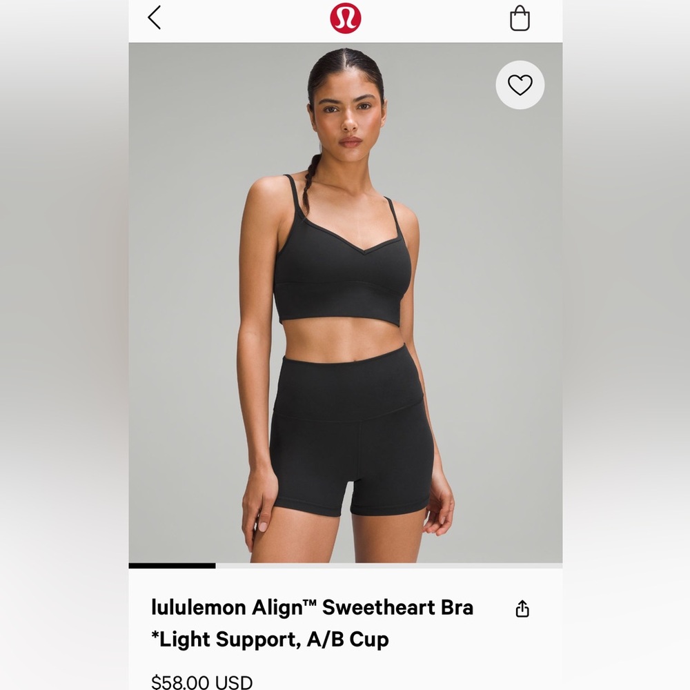 Lululemon Align Sweetheart Bra